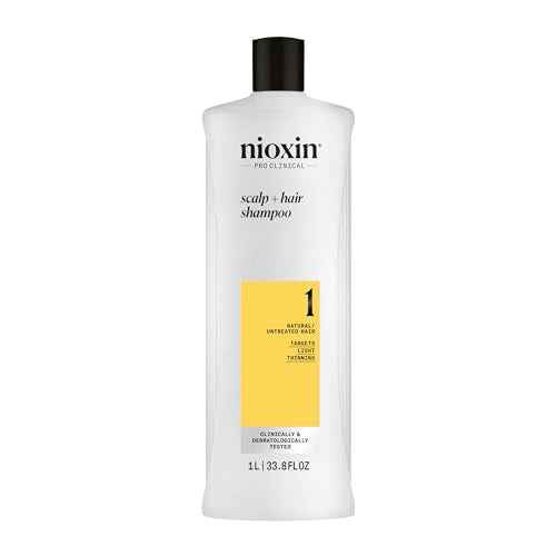 Nioxin System 1 Scalp + Hair Thickening Shampoo | For Natural Hair with Light Thinning | Strengthen Against Breakage with Niacinamide & Biotin