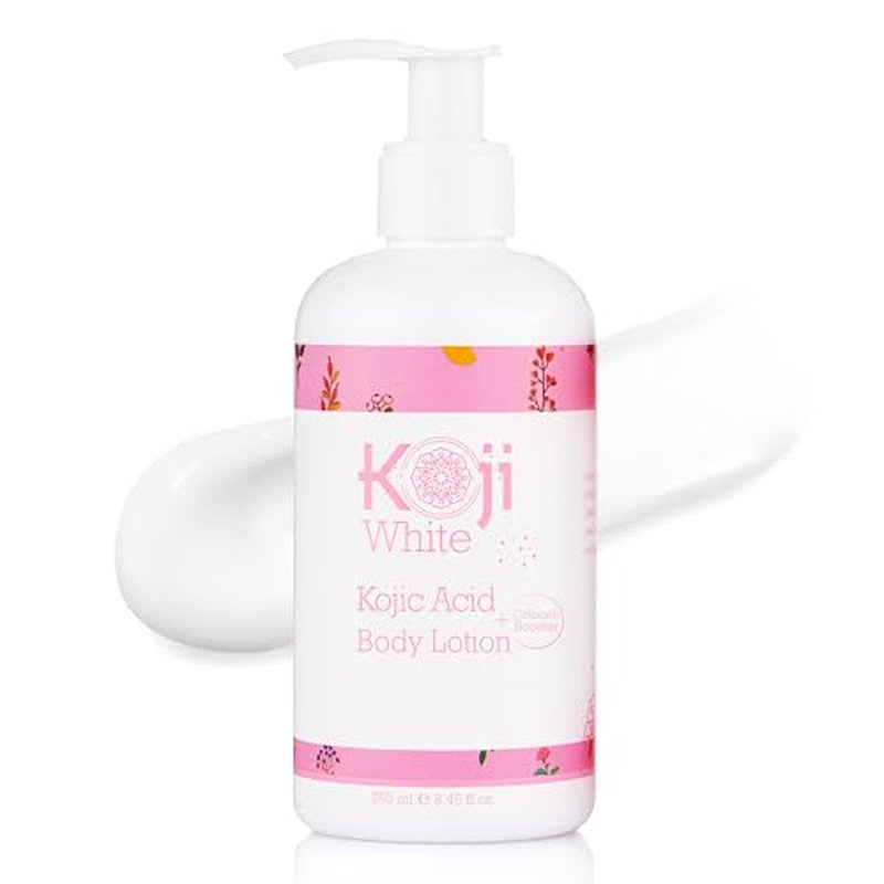 Koji White Kojic Acid & Collagen Body Lotion - Hydrated & Radiant Skin with Arbutin, Deep Moisturizing, Nourishing Care for Smooth & Healthy-Looking Skin ? Vegan, 8.45 Fl Oz (1 Bottles)