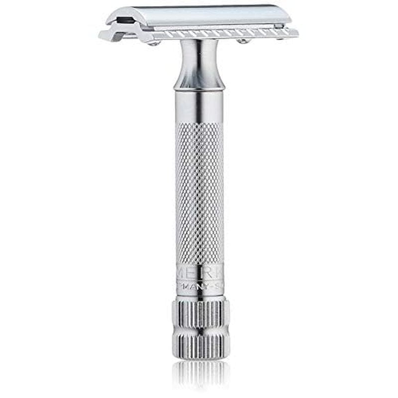 G.B.S Men's Shaving Set With Classic 178 Safety Razor, Shaving Brush Chrome Handle, Stainless Steel Brush Razor Stand, Shaving Bowl With Soap Grooming Kit for Men