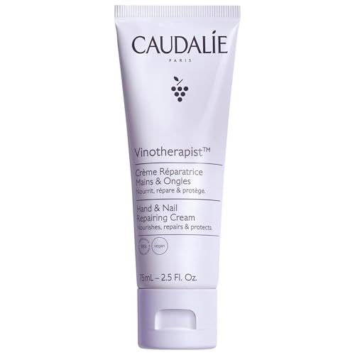 Caudalie Vinotherapist Hand and Nail Cream with Shea Butter and Grapeseed Oil, Vegan and Dermatologically Tested