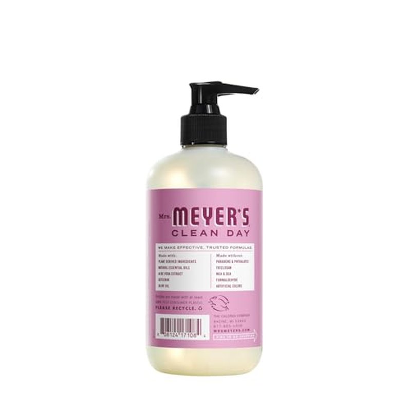 Mrs. MEYER'S CLEAN DAY Liquid Hand Soap 6 Pack Variety, includes 1 Compassion Flower, 1 Rain Water, 1 Peony, 1 Lemon Verbena, 1 Lavender and 1 Basil Hand Soap, 12.5 OZ Each, 1 CT