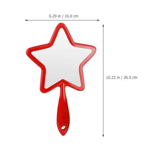minkissy Portable Star Handheld Makeup Mirror with Elegant Handle for Travel and Home Use Perfect for Makeup Application and Personal Care