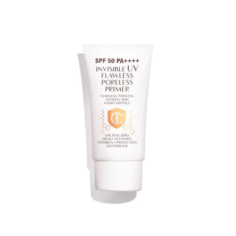 Charlotte Tilbury Invisible UV Flawless Makeup Primer - Broad Spectrum SPF 50 Sunscreen & Poreless Face Primer - Enriched with Hyaluronic Acid to Hydrate, Protect & Prime Skin