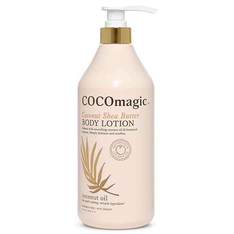 Cocomagic Coconut Shea Butter Body Lotion | Deeply Hydrating & Non-Greasy Moisturizer for Soft, Smooth Skin | Paraben-Free & Gentle for All Skin Types (32 Fl Oz)