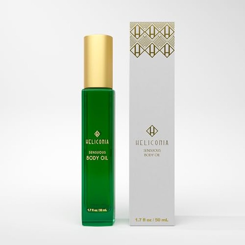 HELICONIA Sensuous Body Oil ? Lightweight Body Oil with Jojoba Oil, Almond Oil & Vitamin E | Fast-Absorbing | Non Greasy | Wild Rose & Verbena Scent | Tropical Skincare | 50 ml