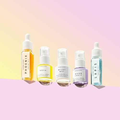 HERBIVORE Rainbow Minis Set - (Serums + Oils Best Sellers Collection), Plant-based, Vegan, Cruelty-free