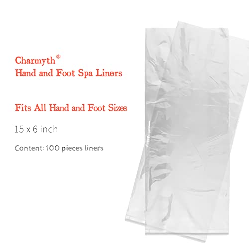 Liners Hand or Foot Disposable Thermal Heated Mitt Liners Paraffin Bath Treatments Bags Plastic Liner Socks and Gloves for Hot Wax Therapy (100)