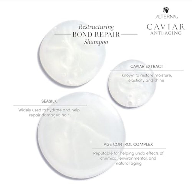 Alterna CAVIAR Anti-Aging Restructuring Bond Repair Conditioner | For Brittle, Damaged and Split Ends | Repairs, Strengthens & Protects Damaged Hair | Sulfate Free