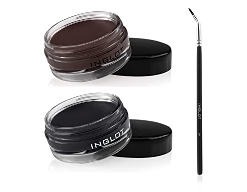 Inglot Eyeliner Bundle - AMC Gel Eyeliner Set with Brush | Perfect for Precision Application (3-Piece)