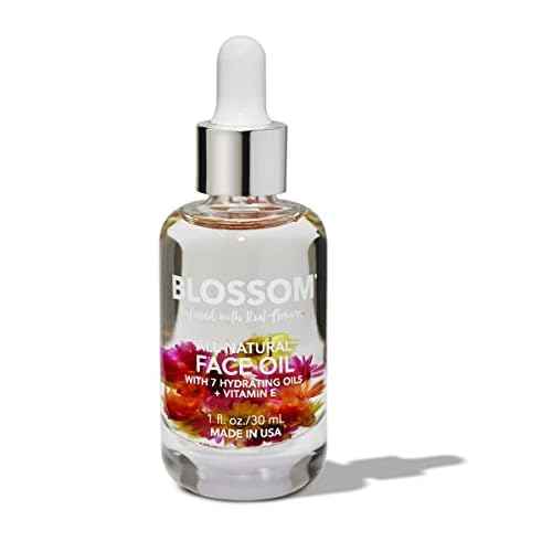 Blossom Unscented All Natural, Vegan, Cruelty Free Face Oil with Vitamin E, Infused with Real Flowers, Made in USA, 1 fl. oz., Summer Breeze