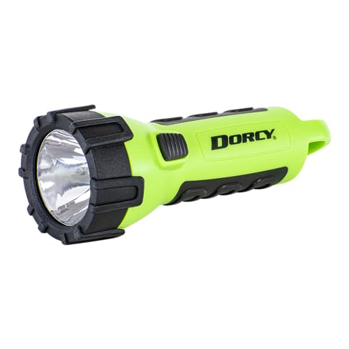 Dorcy 150 Lumen Floating Water Resistant LED Flashlight with Carabineer Clip, Neon Green (41-2513)