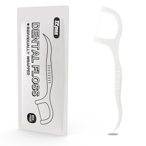 150 Count Dental Flossers Each Individually Wrapped, Floss Singles Bag, Travel Hotel Restaurant Office Car Dental Floss, Floss Picks Oral Care Teeth Clean Flat Wire
