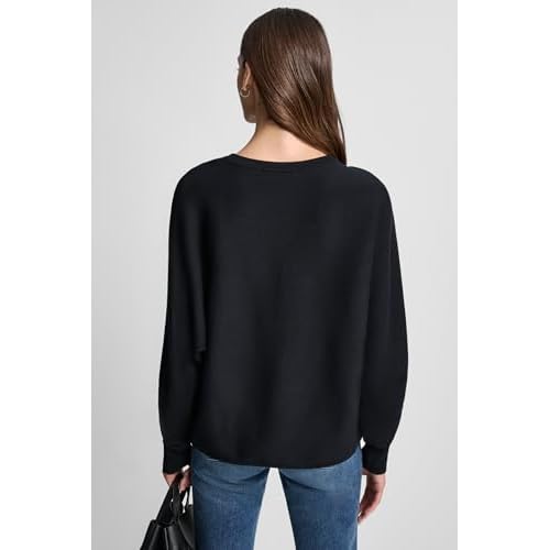 DKNY Womens Long Sleeve Crew Neck Logo Sweater