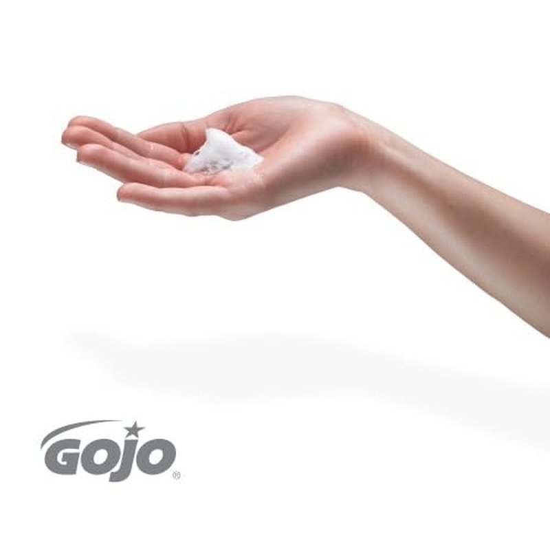 GOJO E1 Foam Handwash, Fragrance Free, 1250 mL Handwash Refill FMX-12 Push-Style Hand Soap Dispenser (Pack of 4) - 5167-04