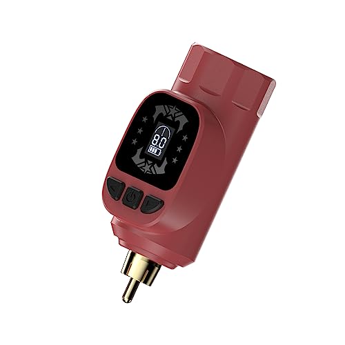 Hawink Tattoo Battery Wireless Power Supply for RCA Rotary Tattoo Pen Machine (Red) P155-2-RCA