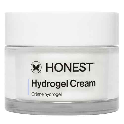 Honest Beauty Hydrogel Cream with Hyaluronic Acid | Lightweight, Moisturizing Water Cream | Gentle for Sensitive Skin, Fragrance Free, Vegan | 1.7 fl oz
