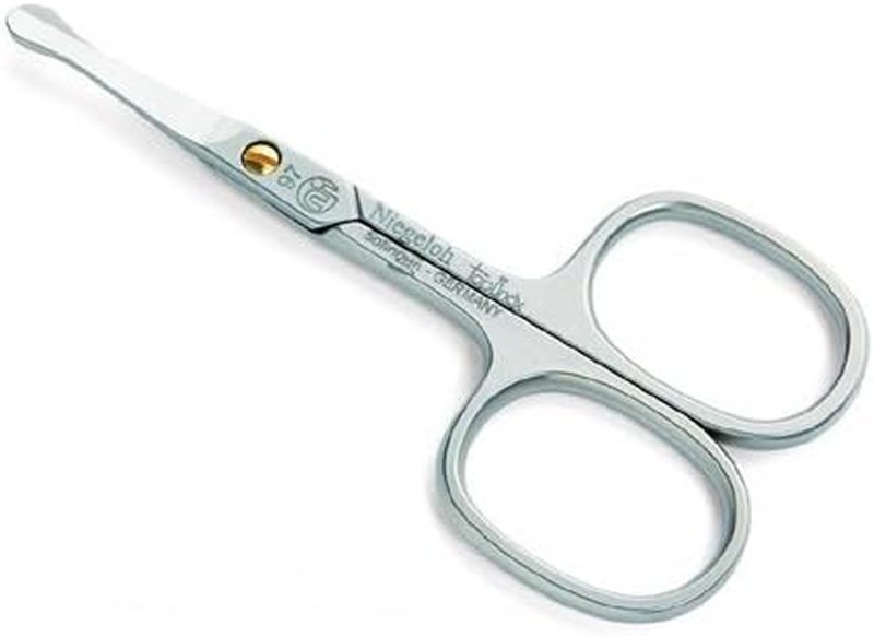 TopInox® Stainless Steel Nose & Ear Scissors - Precision Facial Hair Trimmer | Durable & Ergonomic Design