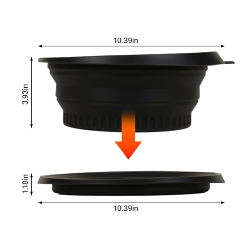 Face Bowl for Ice with Built-In Ice Tray,Ice Bath Collapsible Silicone Bowl,Facial Plunge Bowl, for Face Cooling Portable Spa Tool for Home & Travel £¨Black£©