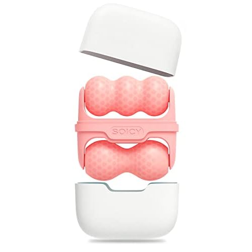 Ice Roller Double Ended, Ice Roller for Face & Eye Puffiness Relief, Ice Face Roller Massager for Migraine Pain, 2 in 1 Facial Ice Roller Skin Care Tool for Whole Body Minor Injury Cold Compress