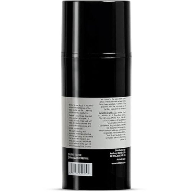 Anthony Ingrown Hair Treatment for Men, Gel Solution to Calm Razor Burn, Scar and Redness Eliminator, Bump Removal, 3 Fl Oz, Pack of 3