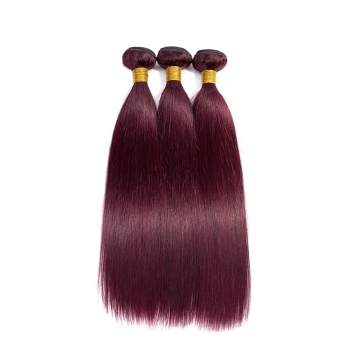 Brazilian Burgundy 99J Human Hair Bundles 12 14 16 Inch Straight Wave Bundles Human Hair 11A Unprocessed Virgin Quick Weave Hair for Black Women
