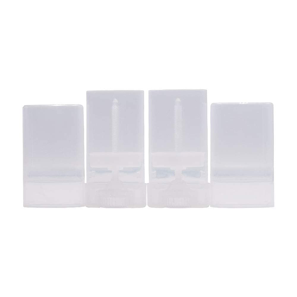 Healthcom 30pcs 0.5 Oz Clear Empty Plastic Deodorant Containers New Empty Oval Lip Balm Tubes 15ml Oval Deodorant Containers for Lipstick Crayon Chapstick DIY Make Your Own Deodorant Lotion Bar