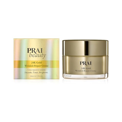 PRAI Beauty 24K Gold Creme - Face Moisturizer, Skincare Product, 1.7 Oz