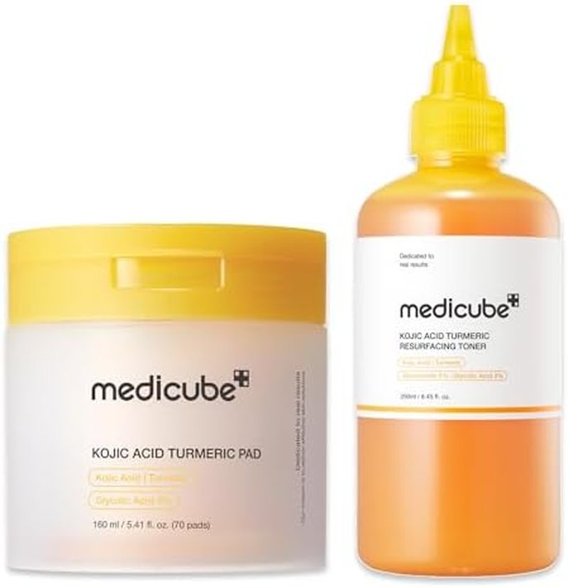 Kojic Acid Clarity Duo - Turmeric Clarifying Pad & Smoothing Toner for Troubled Skin | Face & Body Care
