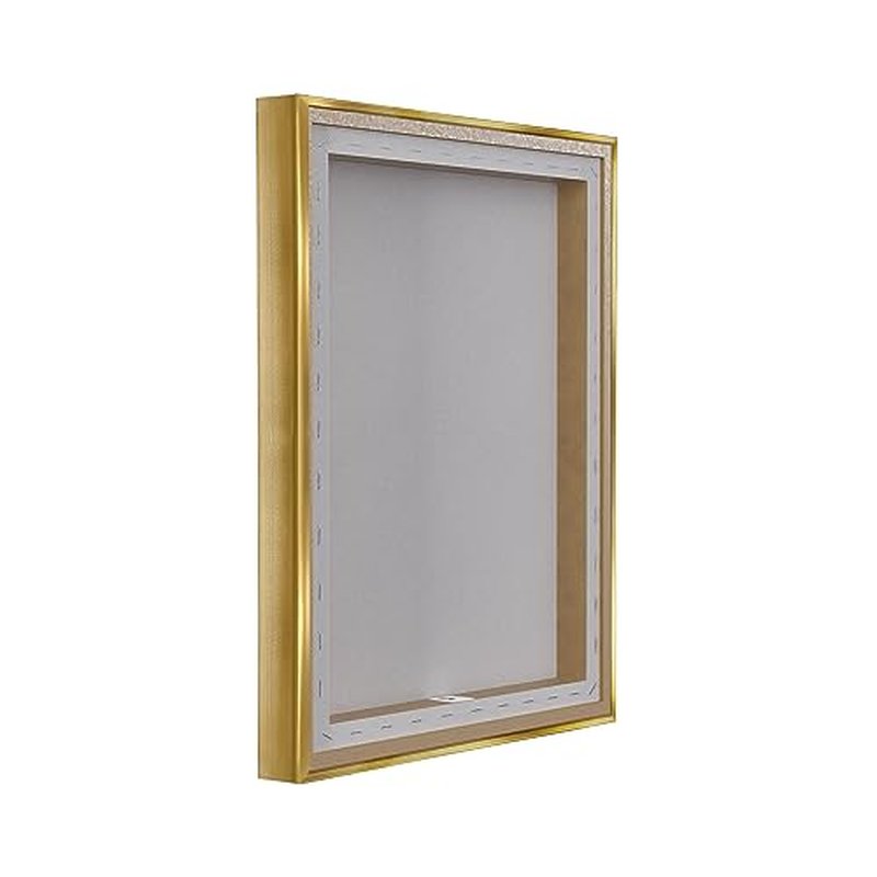 Stupell Industries Glam Fashion Book Set With Makeup, Design by Amanda Greenwood, 24 x 30, Gold Floater Framed