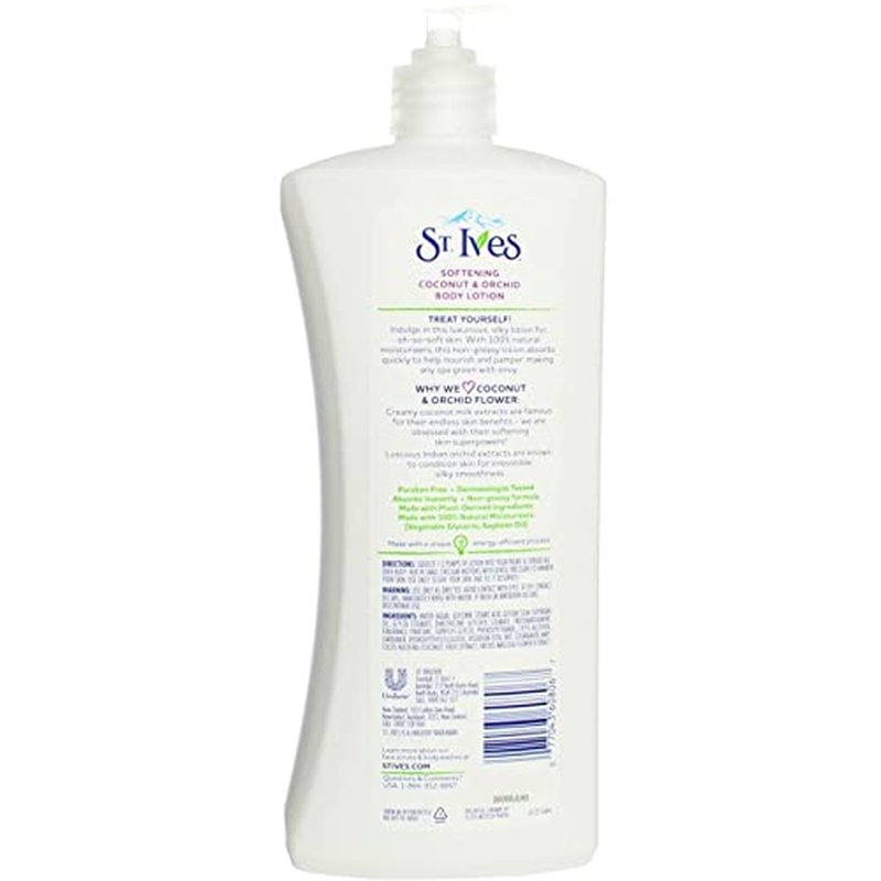 St. Ives Softening Body Lotion Coconut & Orchid Extract 21 oz (Pack of 6)