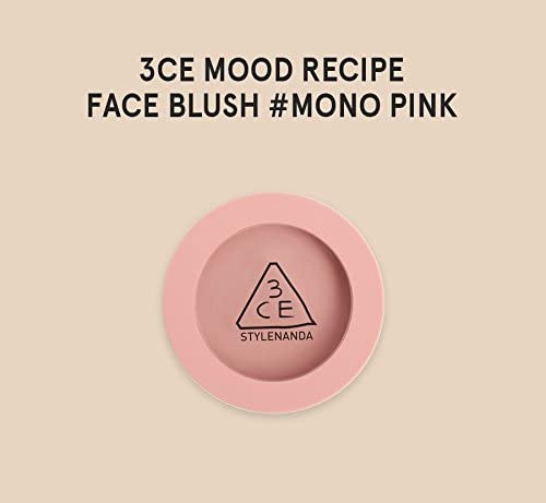 3CE Mood Recipe Face Blush - Mono Pink for Natural Glow | Long-lasting Color