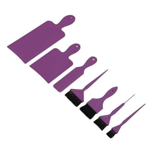 FILFEEL Balayage Highlighting Board Hair Dye Tools Hair Coloring Paddle Board Hair Dye Tool Set with Balayage Board and Brush Kit for Highlighting and Color Applying in Hair Salon (Purple)