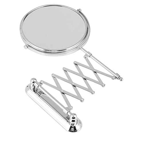 BESPORTBLE Wall Mount Makeup Mirror, 6-Inch Two-Sided Extension Mirror with 3X Magnification - Chrome Bathroom 360¡Æ Swivel