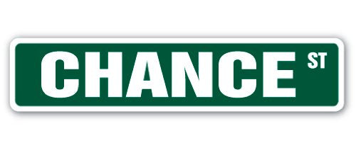 Chance Street Sign Childrens Name Room Sign | Indoor/Outdoor | 18" Wide