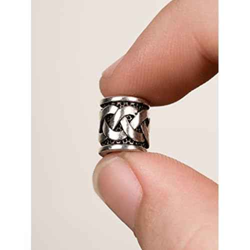 HAQUIL Hair clip Celtic Beads Antique Norse 5 pcs Viking Combo Beads Hair Pin Quick Beader Triquetra Knots Hair Beads Lock