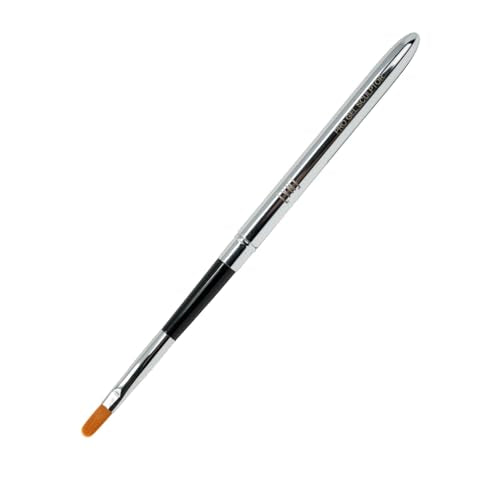 Young Nails Finesse Pro Gel Sculptor Brush - synthetic bristle brush, flat brush with rounded tip. Breaks down in two pieces to act as a cap/cover.