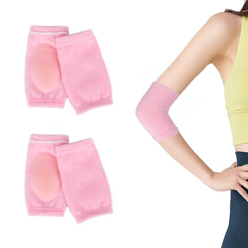 KALIONE 2 Pairs Elbow Moisturizing Sleeve Elbow Gel Cover Heel Socks Elbow Sleeves Elbow Pads for SPA Moisturizing Dry Cracked Skin Care