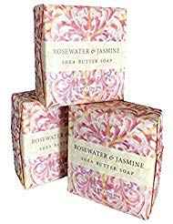 Greenwich Bay Cleansing Spa Soap, Shea Butter, and Cocoa Butter. Blended with Loofah and Apricot Seed, No Parabens, No Sulfates 6.35 Ounce (3 Pack) (Rosewater Jasmine)
