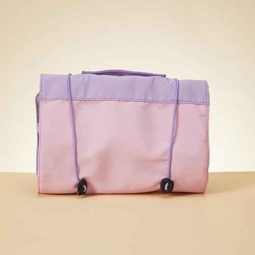 MINISO Snoopy Colorful Life Collection Foldable Makeup Bag Cosmetic Bag Waterproof Large Roll-Up Portable Travel Organizer For Women Girls