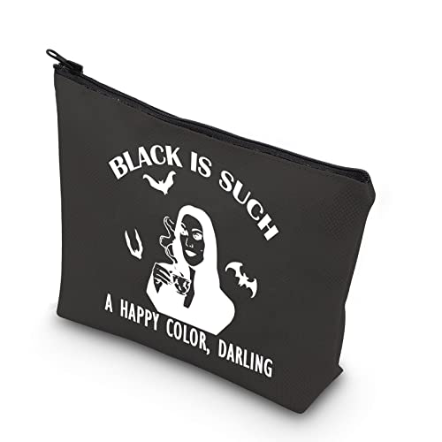 TSOTMO Morticia Addams Dark Forces Zipper Pouch Makeup Bag Horror Goth Queens Gift (DARLING)