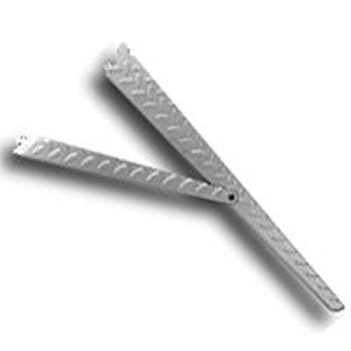 John Sterling HEAVYWEIGHT Diamond Plate Shelf Support System Supported Shelf Bracket, 14-inch, Platinum, 0203-14PM