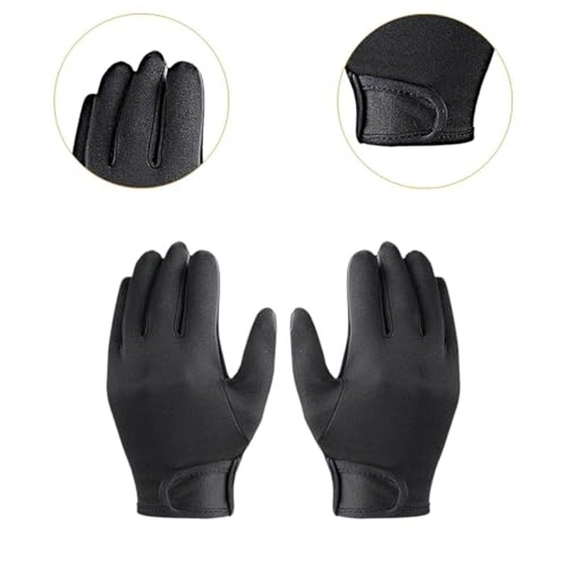 Pistro Set of 2 Heat Resistant Hairdressing Gloves for Curling & Straightening, Five Finger Design, Protective Finger Covers for Salon Styling