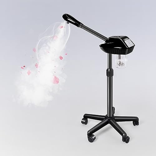 Facial Steamer, Face Steamer on on Wheels with More Steam, Adjustable Height for Face Steamer Suitable for Personal Home and Professional Personal Care Places£¬Moisturizing and Hydrating.