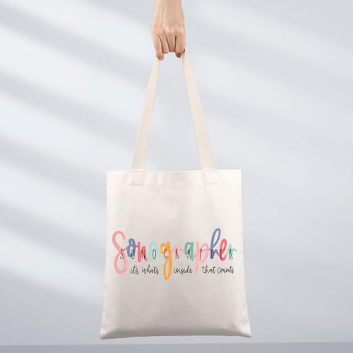 JNIAP Sonographer Makeup Bag Sonographer Gifts Ultrasound Tech Gifts Radiologist Zipper Bag Radiology Graduation Gift (Sonographer TG)