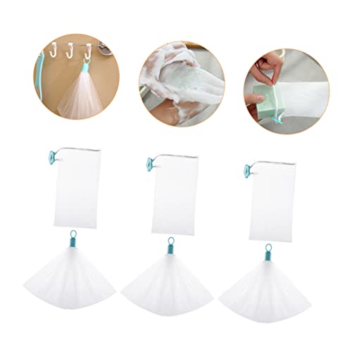 DECHOUS 6Pcs Soap Enhancing Net Pouch Holder for Exfoliating Lathering for Handmade Bath Soaps Wall Mounted Design for Drying Skin Friendly Texture for Daily Skincare