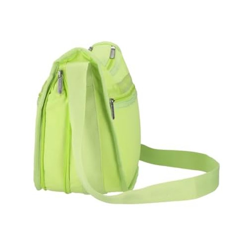 LeSportsac Lime Deluxe Everyday Crossbody Bag + Cosmetic Bag, Style 7507/Color R136, Uplifting & Vibrant Zingy Lime Hue, Fashion Trending Zesty New Neutral Evokes Strength, Positivity & Renewal