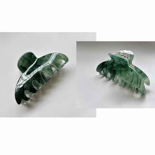 Large Hair Claw Clips - Strong Hold Green Clamps for Thick Hair, Non-Slip Jaw Clips for Women (4PCs)
