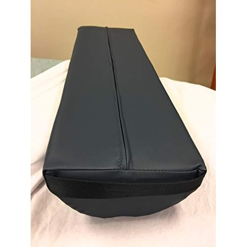 NRG Jumbo Half Round Bolster - Extra Large Massage Table and Spa Bed Pillow Cushion - Positioning Bolster with Carrying Strap - CFC Free Foam, PVC Free Vinyl Cover - 8 x 4 x 26 Inches - Color: Agate