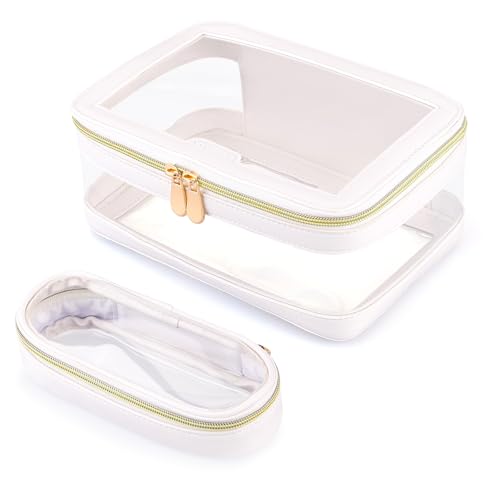 Clear Makeup Bag Cosmetic Travel Bag With Double Sided Zipper Waterproof Toiletry Bag for Women Business or Personal Travel Essentials