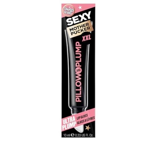 Soap & Glory Sexy Mother Pucker XXL Lip Plumper Gloss - High Shine Lip Gloss for Women with SUPERFILL¢â Plumping Technology - Hydrating & Volumizing Vegan Formula - Clearvoyant (0.3 fl oz)